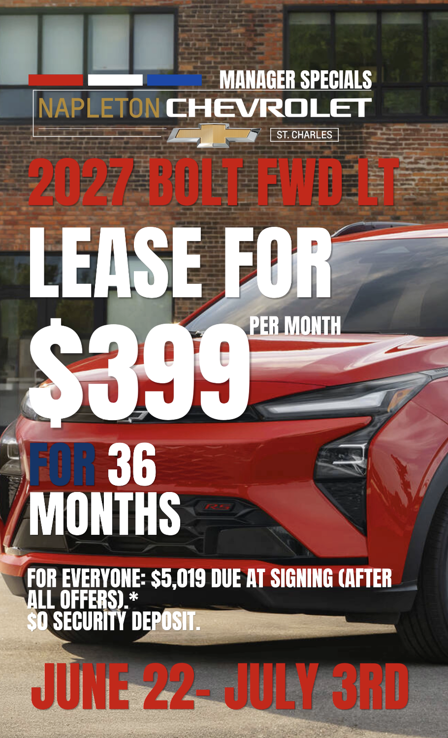2027 Chevrolet Bolt EV at Napleton Chevrolet Saint Charles